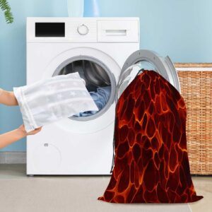 Blueangle Fire Animated Laundry Bag, Travel Laundry Bags for Dirty Clothes,Large Laundry Bags for Traveling Camp（31）