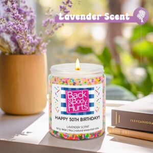 GSPY 50th Birthday Candles - 50th Birthday Gifts for Her, Him - Funny 50 Year Old Gifts for Women, Men - Turning 50, Happy 50th Birthday Gifts for Friend, Mom, Dad, Sister, Wife, Female