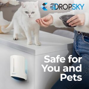 Dropsky Indoor Flying Insect Trap - Plug-in Bug Light Trap for Fruit Flies, Gnats and Houseflies - Odorless and Mess Free (2 Traps + 2 Glue Cards)