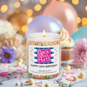 GSPY 60th Birthday Candles, 60th Birthday Gifts for Women, Men - Funny Birthday Gifts for 60 Year Old Woman - 60th Birthday Gifts Ideas, Happy 60th Birthday Gifts for Friend, Sister, Mom, Wife