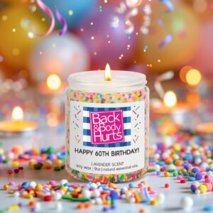 GSPY 60th Birthday Candles, 60th Birthday Gifts for Women, Men - Funny Birthday Gifts for 60 Year Old Woman - 60th Birthday Gifts Ideas, Happy 60th Birthday Gifts for Friend, Sister, Mom, Wife