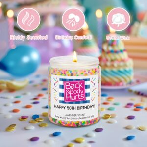 GSPY 50th Birthday Candles - 50th Birthday Gifts for Her, Him - Funny 50 Year Old Gifts for Women, Men - Turning 50, Happy 50th Birthday Gifts for Friend, Mom, Dad, Sister, Wife, Female