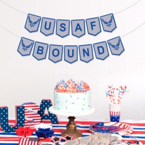 Military USAF Bound Banner,Air Force Bootcamp Banner For Military Recruits Air Force Farewell Party Welcome Ceremony Party,US Air Force Graduation Parties Retirement Party Decoration Supplies