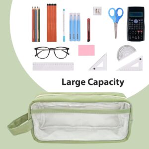 BARUHARI Large Capacity Pen Bag, Organizer, Multiple Compartments, Water Resistant, for Office, Travel, Arts and Crafts(RED)