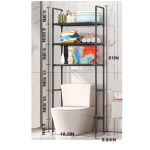 Bathroom Shelves 3 Layer, Space Saving Toilet Shelf, Storage Rack Above The Toilet Stainless Steel 3-Layer Bathroom Storage Rack Bathroom Storage for Accommodate Toiletries and Daily Necessities