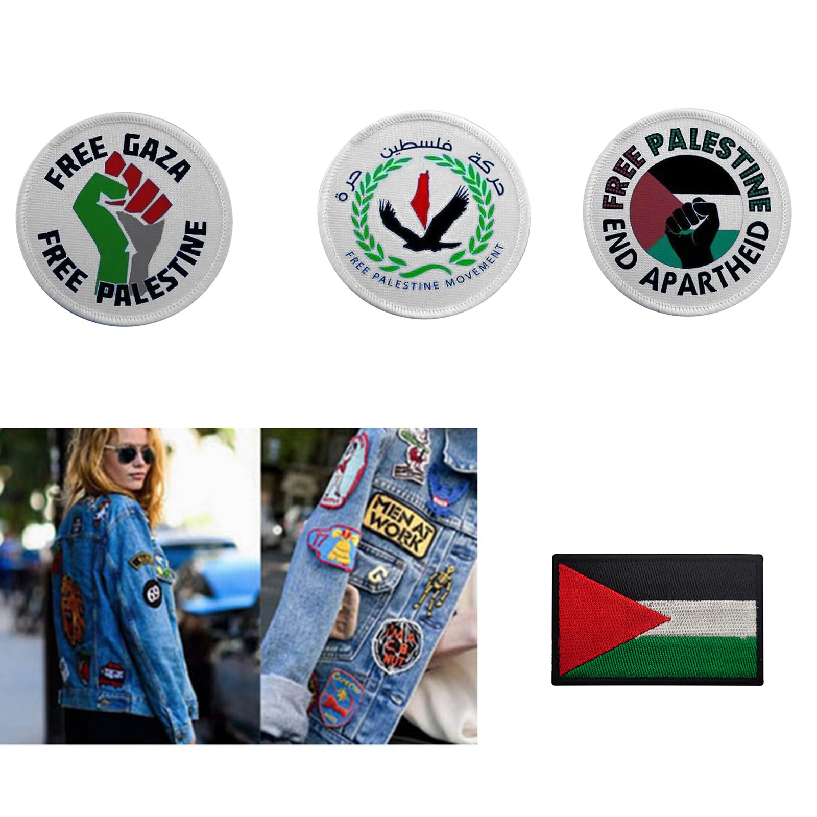 Palestine Padded Appliques Patches Craft Toy Clothes Sewing Adult Backpack Hat Accessories