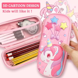 Denylo pro 2 Pieces Pencil Case for Girl Large Cute Storage Box with Compartment School Supplies for Student School Supplies Gifts