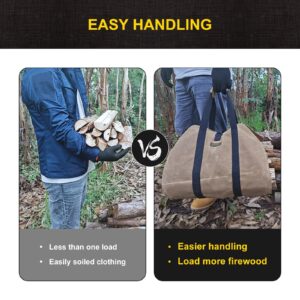 NorthClimbOtd Firewood Carrier, Log Carrier for Firewood, Wood Carrying Bag for Firewood, Firewood Carriers with Handles for Fire Pit, Camping, BBQ Barbecue, Outdoor Activity