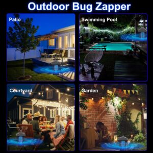 Bug Zapper Outdoor Electric, 4200V Mosquito Zapper, Insect Fly Zapper Outdoor Indoor, Fly Traps, ABS Plastic, Plug in Mosquito Killer for Patio, Yard, Garden, Kitchen, Home, Pools