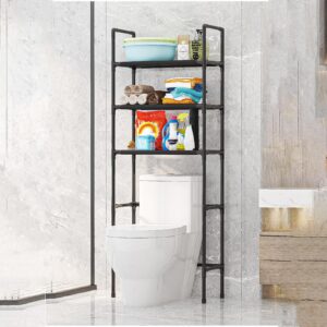 Bathroom Shelves 3 Layer, Space Saving Toilet Shelf, Storage Rack Above The Toilet Stainless Steel 3-Layer Bathroom Storage Rack Bathroom Storage for Accommodate Toiletries and Daily Necessities