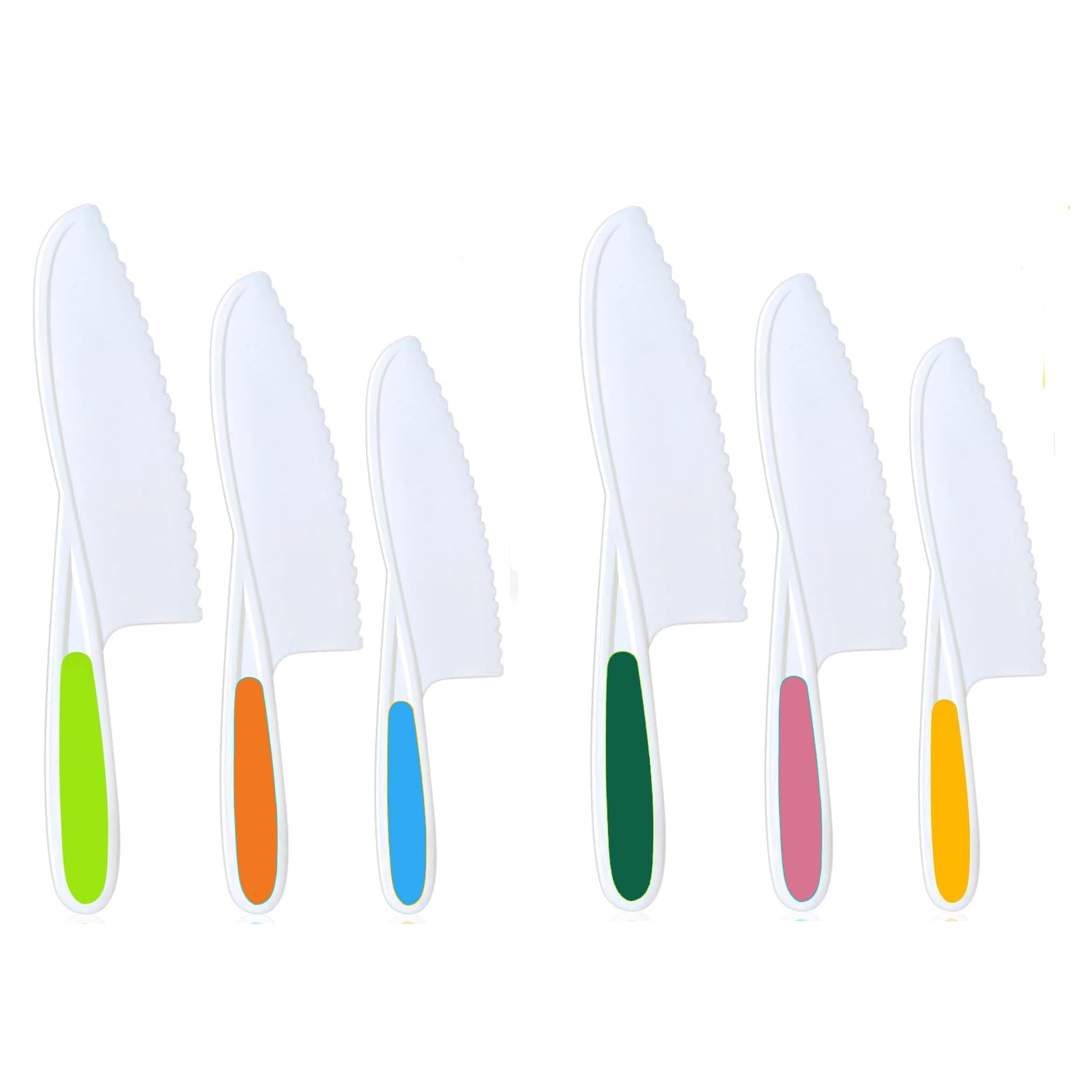 Knives for Kids, 6-Piece Kitchen Cooking and Baking Knife Set, Children's Knives for Real Cooking, BPA-Free Kids' Toddler Knives