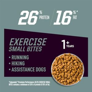 EUKANUBA Premium Performance 26/16 Exercise Small Bites Dry Dog Food 28 lb Bag