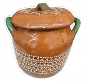 authentic mexican barro olla bola grande con tapa mexicana para frijol frijoles sopas boiling beans chilis soup clay pot with top 10x9