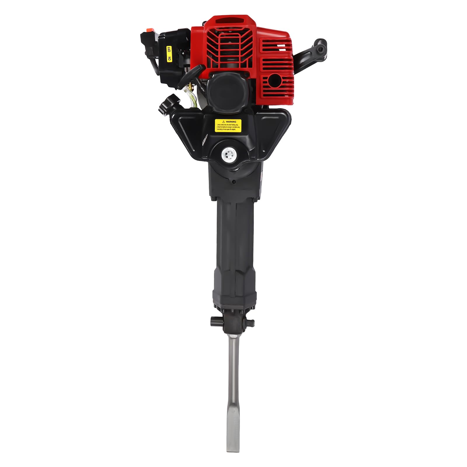 Gasoline Demolition Jack Hammer, 52cc 2in1 Gasoline Concrete Breaker Drill 2 Stroke Gas Powered Demolition Jack Hammer Concrete Breaker Punch Drill Jack Hammer with 2 Chisels for Heavy Concrete