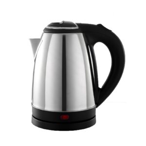 mogart kenlanz 1.8l electric kettle, tea pot kettle, 1000w rapid boil, water kettle with auto shut-off & boil-dry protection, stainless steel & cordless design, easy clean, silver