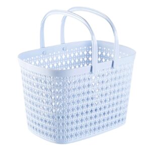 bagmrteho portable shower caddy basket,portable shower caddy tote plastic storage basket with handle box organizer bin for bathroom,pantry,kitchen,college dorm,closet,garage