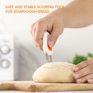 AIEVE Bread Lame Scoring Tool,Retractable & Magnetic Sourdough Scoring Tool with 5 Pcs Blades Scoring Knife for Homemade Bread Baking