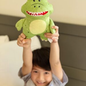 The Tooth Brigade Tooth Fairy Pillow | Fun and Interactive Stuffed Plush Toy with Large Pocket for Lost Teeth, Treasures, Prizes - Perfect for Kids, Boys, & Girls Gift (Rebel Dinosaur)