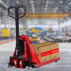 Manual Scissor Pallet Jack Truck 31.5" High Lift Hand Truck 45" Lx27 W Forks 3300lbs Capacity Pallet Lift Suitable for EU Pallet