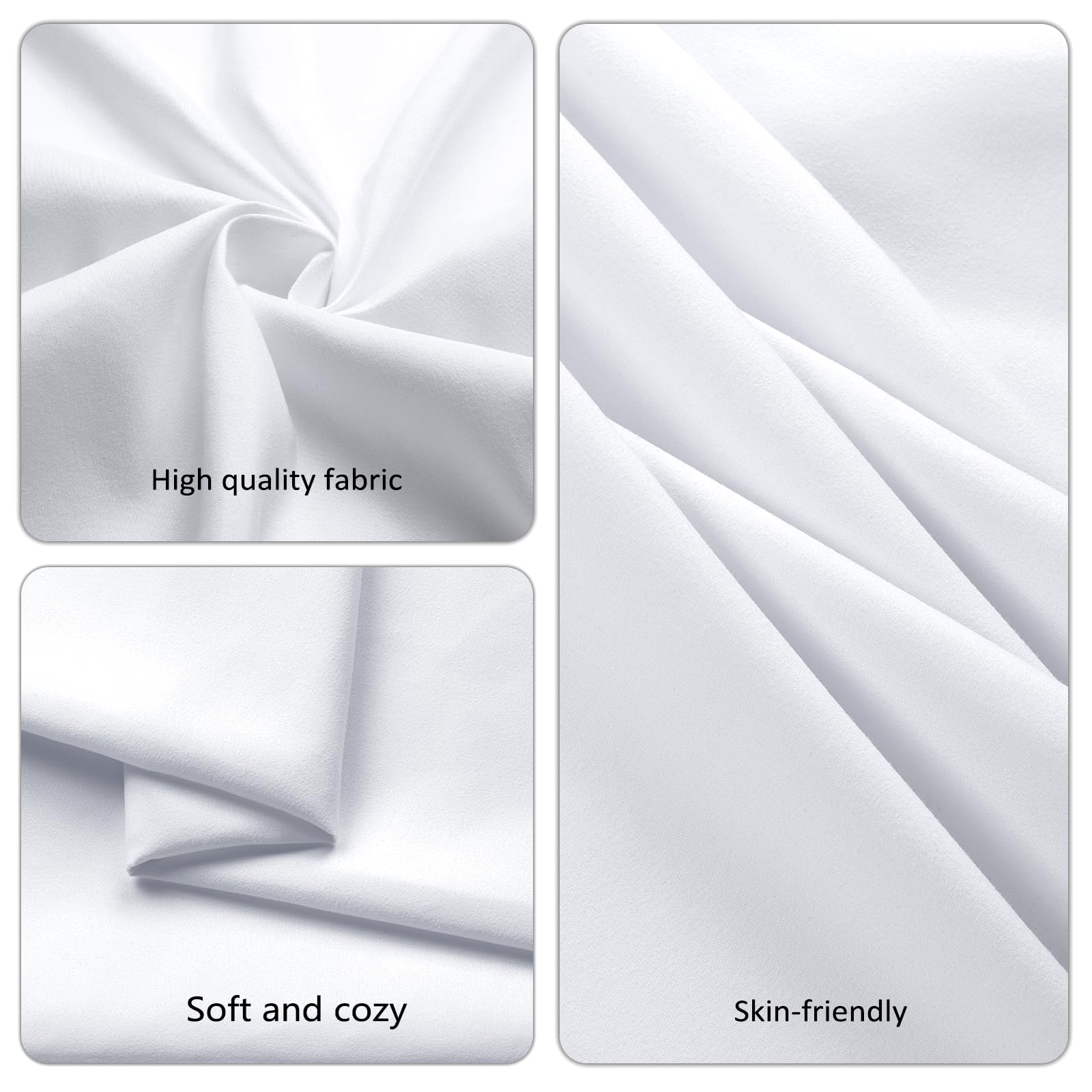 8 Pack White Table Cloth 60x102 Inch Rectangle Tablecloths for 6 Foot Rectangle Tables, Wrinkle Resistant Washable Polyester Fabric Rectangular Table Cover for Dining Banquet Wedding Party