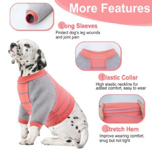 KOESON Dog Recovery Sleeve,Soft Dog Surgery Recovery Suit Front Legs Dog Sleeves for Wounds Front Legs,Dog Leg Sleeve to Stop Licking Dog Elbow Protector,Dog Cone Collar Alternative Orange