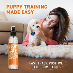 EBPP Stop the Spray - Dog & Puppy Pee Marking Repellent - Pet Training Spray - Puppy Potty Training Spray for Dogs - Dog Pee Stopper - Pee Deterrent for Dogs - No Marking Spray for Dogs Indoor 8oz