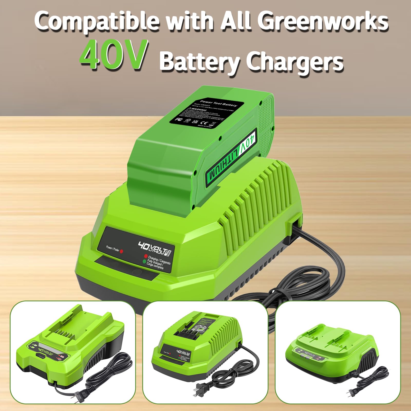 MAFACBAC 29472 for Greenworks 40V Battery: 40 Volt 6.0Ah 29462 2901319 25302 24322 Lithium Battery Replacement for Greenworks G-MAX 40V Lawn Mower Tools