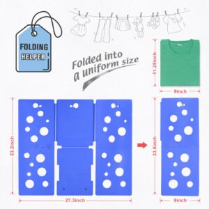 BoxLegend V5 Shirt Folder Clothes Folding Board t Shirt Folder Assemblable Clothes Folder Easy and Fast to fold Clothes Laundry Helper Assistant for Professional Laundry Folder Folding Tool, Blue