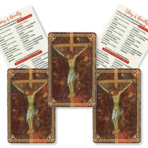 Pack of 5 - Litany of Humility Prayer Cards - Catholic Prayer Cards, Wallet Size Holy Cards (2.1" x 3.3") - Made in Italy