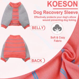 KOESON Dog Recovery Sleeve,Soft Dog Surgery Recovery Suit Front Legs Dog Sleeves for Wounds Front Legs,Dog Leg Sleeve to Stop Licking Dog Elbow Protector,Dog Cone Collar Alternative Orange