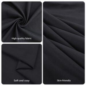 8 Pack Black Tablecloths 60x102 Inch Table Cloths for 6 Foot Rectangle Tables, Wrinkle Resistant Washable Rectangular Fabric Table Cover for Dining Wedding Banquet Camping Party