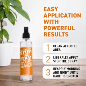 EBPP Stop the Spray - Dog & Puppy Pee Marking Repellent - Pet Training Spray - Puppy Potty Training Spray for Dogs - Dog Pee Stopper - Pee Deterrent for Dogs - No Marking Spray for Dogs Indoor 8oz