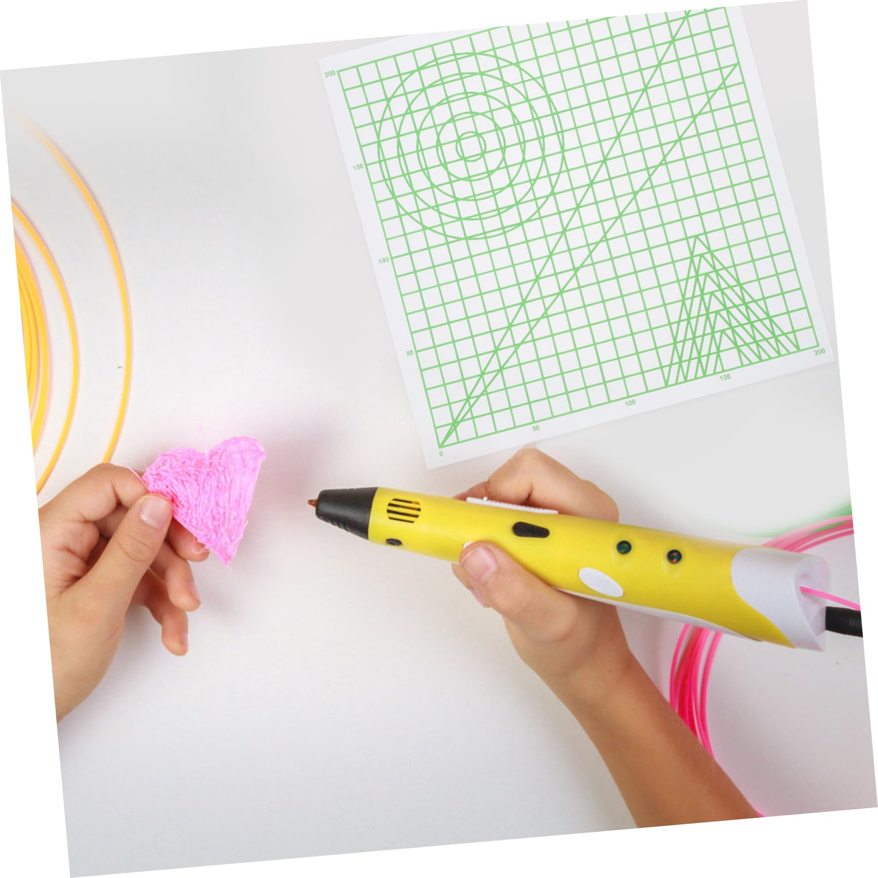 2pcs Printing Pen Mat Drawing Template Pad Finger Covers Non Mat Crafting Projects