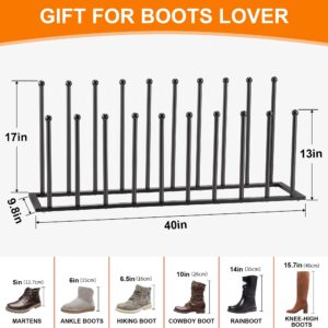 Housen Solutions Boot Rack Organizer for Tall Boots, Large Capacity 10 Pairs Metal Free Standing Shoe Boots Racks, Black Shoes Boot Organizer Holder Stand for Closet, Entryway, Garage, Porch