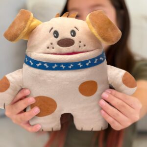 The Tooth Brigade Tooth Fairy Pillow | Fun and Interactive Stuffed Plush Toy with Large Pocket for Lost Teeth, Treasures, Prizes - Perfect for Kids, Boys, & Girls Gift (OBI Dog)