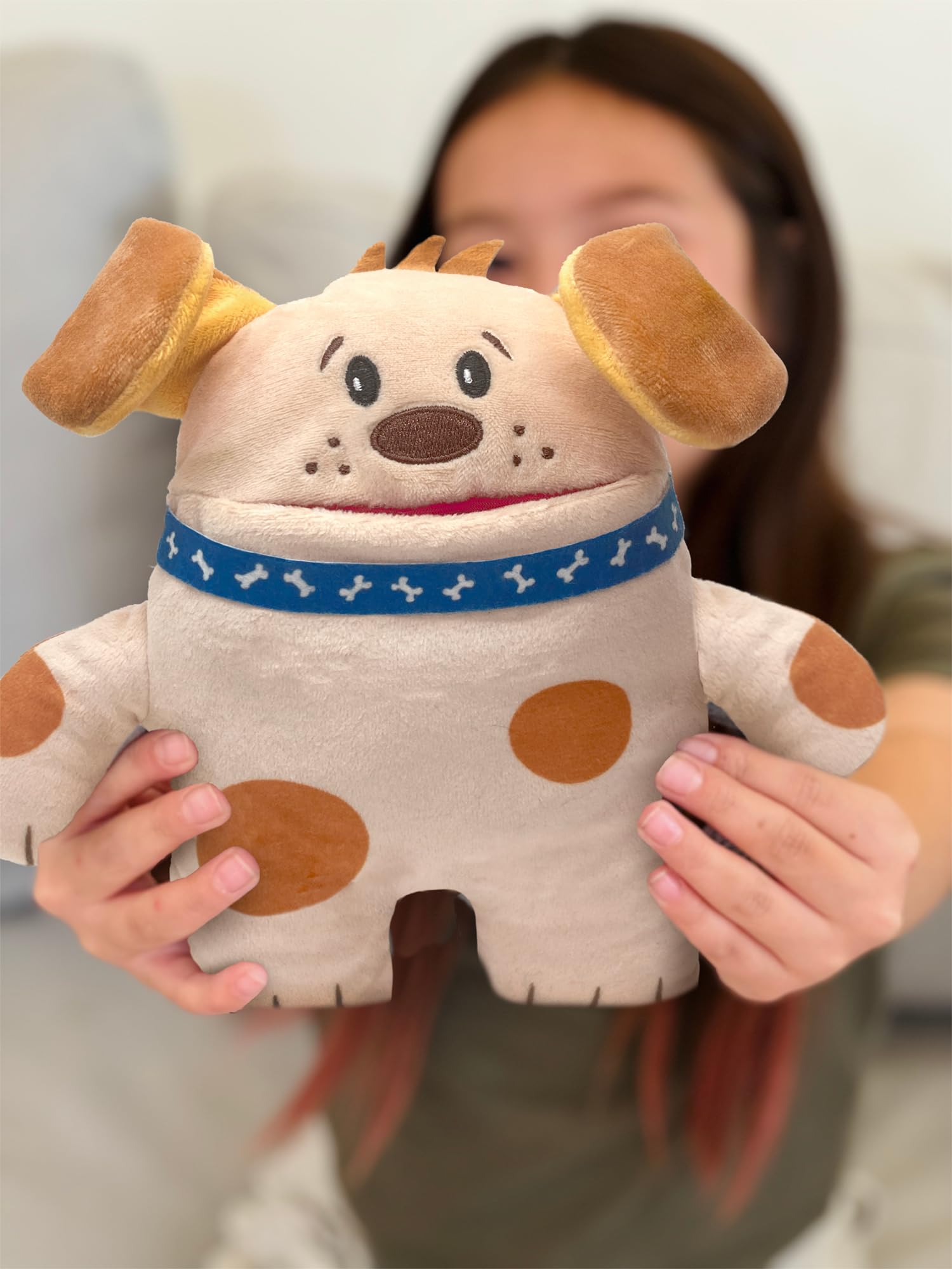 The Tooth Brigade Tooth Fairy Pillow | Fun and Interactive Stuffed Plush Toy with Large Pocket for Lost Teeth, Treasures, Prizes - Perfect for Kids, Boys, & Girls Gift (OBI Dog)