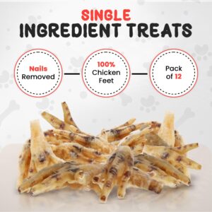 The Primal Theory Chicken Feet Dog Treats - Single-Ingredient Dehydrated Chicken Feet for Dogs - Natural Dog Chews - No Nails, No Additives, High Protein Dried Chicken Feet for Dogs