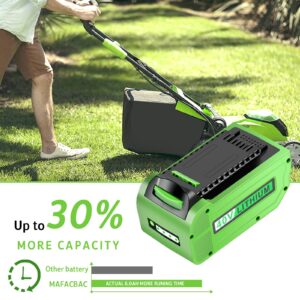 MAFACBAC 29472 for Greenworks 40V Battery: 40 Volt 6.0Ah 29462 2901319 25302 24322 Lithium Battery Replacement for Greenworks G-MAX 40V Lawn Mower Tools