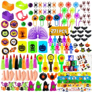 271 pcs halloween party favors, halloween toys bulk for kids party supplies, halloween school prizes,halloween stuff assortment classroom trick treating halloween treasure box gifts for boys girls