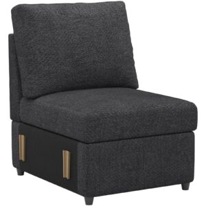 belffin middle module seat for modular sectional sofa couch armless single seat module sofa chair dark grey