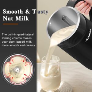 Nut Milk Maker, 20 oz(600ml) Homemade Almond, Soy, Oat, Plant-Based Milk and Non-Dairy Beverages, Almond Milk Maker with Delay Start/Boil Water/Keep Warm, Soy Milk Maker with Nut Milk Bag