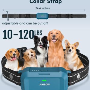 Jugbow Dog Shock Collar 2 Dogs - 4200FT Dog Training Collar with Remote, IPX8 Waterproof E Collar for Dogs Training Rechargeable Collars for Large Medium Small Dogs (10-120lbs)