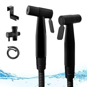 generic bidet sprayer for toilet, handheld toilet bidet sprayer for toilet adjustable water pressure control bidets attachment for toilet, toilet sprayer with bidet hose for feminine wash (black)