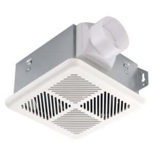 Tech Drive Very Quiet 50CFM 1.2Sone Bathroom Ventilation and Exhaust Fan,3inch duct, Ceiling or Wall Mounted Fan, Easy to Install