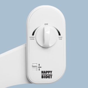 TUSHY Happy (Basic Toilet Seat Bidet Attachment) | Non-Electric, Adjustable Nozzle, Stream & Pressure. (Easy 10-Minute Install, No Plumbing or Electric Required), Save Toilet Paper & Trees!