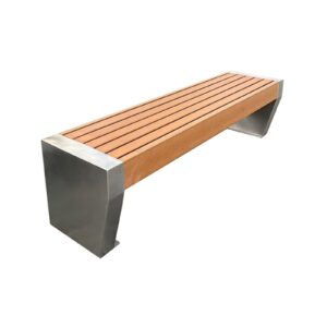 outdoor backless bench, fade resistant garden bench, all-weather metal bench for garden, porch, backyard, park, lawn, entryway