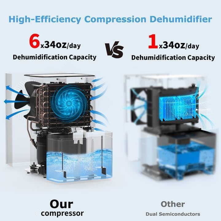 COLAZE 2500 Sq. Ft 25 Pint Dehumidifier for home, Dehumidifiers for Basement with Drain Hose, Compressor Dehumidifiers for Large Room with Auto Manual Drain, 24H Timer, 0.53 Gal Bucket, Auto Defrost