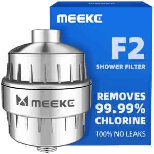 mywer f2 premium shower filter - best shower head filter for hard water, removes 99.99% chlorine & toxic chemicals, 100% no leaks & high output - ideal shower water filter & bathroom shower filter