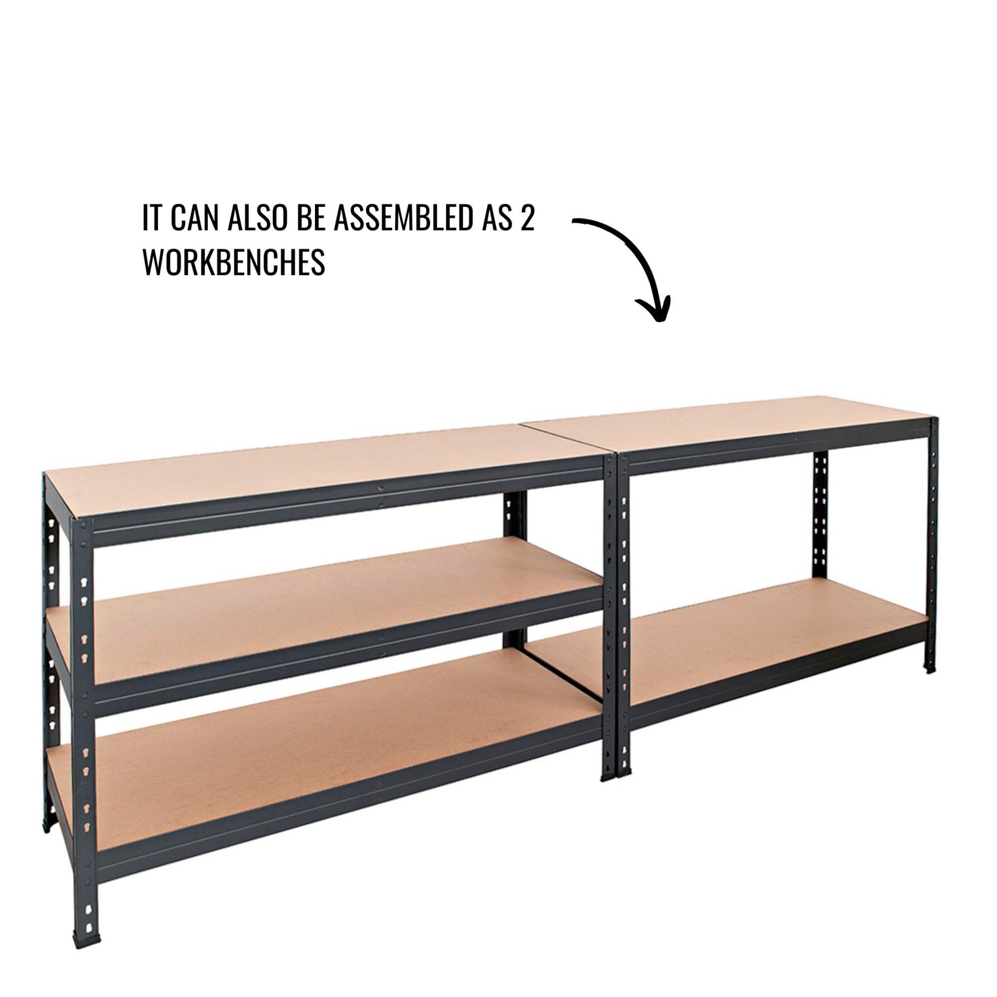 AR Shelving Heavy-Duty Garage Shelving, 5-Shelf Unit, 800-Lb. Capacity Per Shelf, 48in.W x 20in.D x 70in.H, Model# TR18S504KGGED9TG00