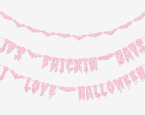 pink halloween decorations it's frickin bats i love banner halloween bats hanging garland bunting halloween fireplace mantle glitter pink bats for pink halloween party decorations